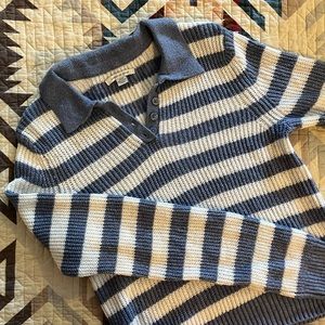 American Eagle Preppy Polo Striped Sweater